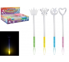 Flashing 26cm Bubble Sticks ( Assorted Designs )