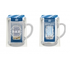 Small Beer Glass & Keyring Bottle Opener Set