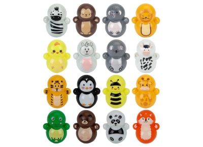 Mixed Animal Wobblers Never Fall Down 3.6cm X 180PC