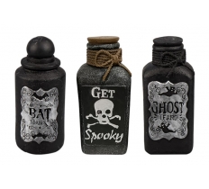 Halloween Cement Potion Bottle Decoration 15cm