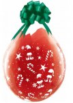 18" CLEAR XMAS ELF & CANDY CANES STUFFING BALLOON 25 PACK