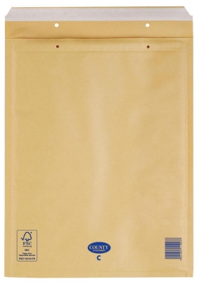 County Manilla Bubble Envelopes C ( 150 X 215mm ) 10 Pack
