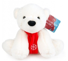 Christmas Plush Polar Bear 25cm