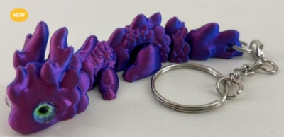 3D Printed Dragon Keyring Toy