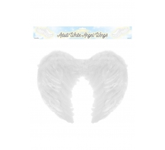 Adult White Angel Feather Wings (44cm x 34cm)