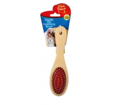 Pet Dbl Groom Brush Thick Coat