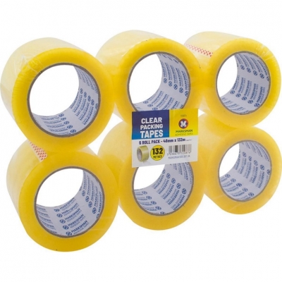 Packaging Tape 48mm X 132M 6 Pack