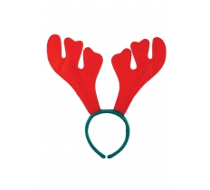 Christmas Felt Antler Headband Red & Green