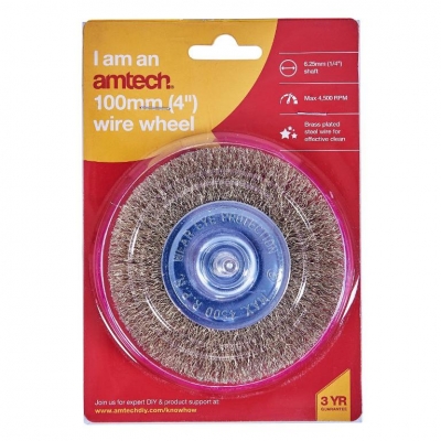 Amtech 4" Wire Wheel