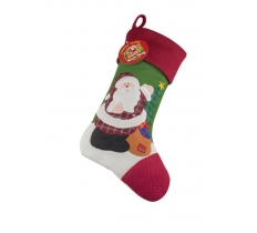 DELUXE PLUSH VINTAGE SANTA CHRISTMAS STOCKING 40CM X 25CM