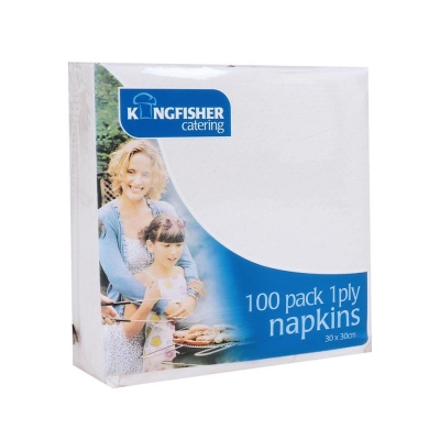 White Paper Napkins 100 Pack