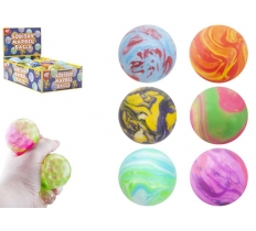 Squeeze Squishy 6.5cm Marble Ball ( Assorted Colours )