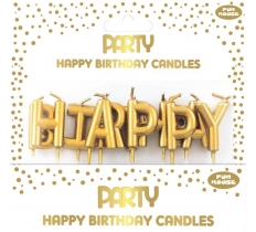 Hb Gold Metallic Candles