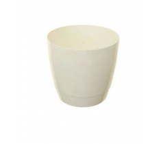 18cm Round Indoor White Pot
