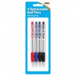 Tiger Retractable Ball Point Pens 4 Pack