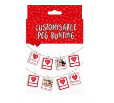 Valentines Day Customisable Peg Bunting 1.5M