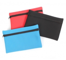 Pencil Case Neoprene 3 Assorted Blue Red Bla