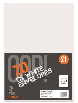 C5 White Envelopes 20 Pack
