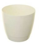 20cm Round Indoor White Pot