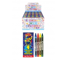 Superhero 8cm Wax Crayons Set Of 4 X 120 ( 11p Each )