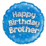 18" Happy Birthday Brother Holographic