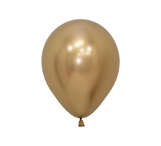 5" Sempertex Reflex Gold Latex Balloons 50 Pack