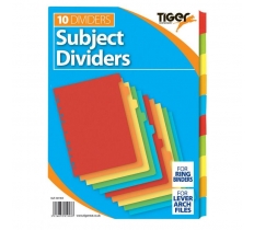 Tiger A4 10 Part Card Dividers