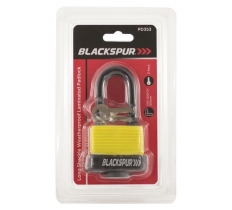 Blackspur 50mm Long Shackle W/Proof Laminated Steel Padlock