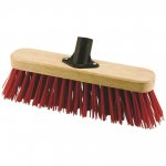Elliotts Wooden Broom Head 29cm With Stiff Red Synth Fibres