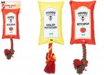 Sauces Oxford Dog Toy With Rope & Crinkle