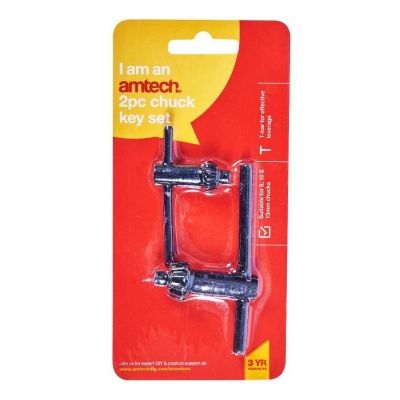 Amtech 2 Pack Chuck Key Set