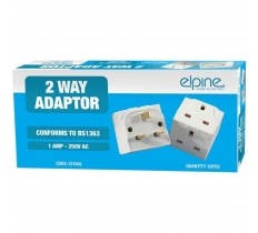 2 Way Adaptor White ( 10 )