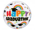 22" Single Bubble Graduation Caps & Rainbow
