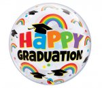 22" Single Bubble Graduation Caps & Rainbow