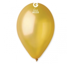 Gemar 13" Pack 50 Latex Balloons Metallic Gold #039