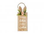 Easter Bunny Hanging Plaque 34cm x 13cm