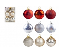 Christmas 5cm Baubles 12 Pack ( Assorted Colours )