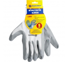 White Polyester/Grey Nitrile Coating - Size 9