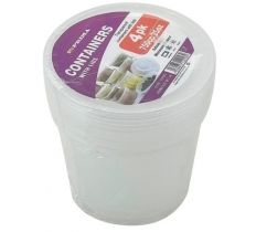 Round Containers 4pk 750ml