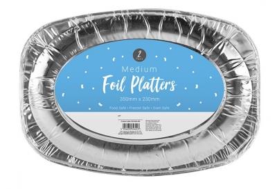 Medium Foil Platters 2 Pack