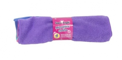 SUPERBRIGHT MICROFIBRE CLOTHS ON ROLL 4 PACK