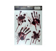 Stickers Window Halloween Blood Deco Hand