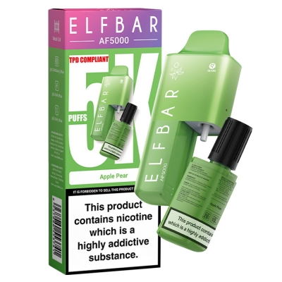 Elf Bar AF5000 Puff Rechargeable Vape Apple Pear