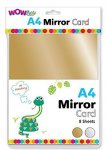 Kids Create 8 Sheet A4 Coloured Mirror Card