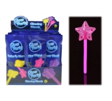 GLOW BUTTERFLY FLOWER & PRINCESS WANDS - FOIL BAG