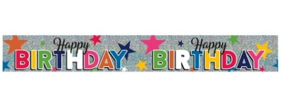 Happy Birthday Banner Text Holo