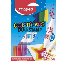 Felt Pens Colorpeps Duo Stamp X 8 Cardboard Box