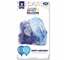 Party Balloons Blue 10 Pack