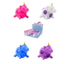 Unicorn Squeeze Squishy Ball With Beads Toy