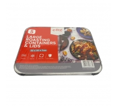 Large Roasting Dish With Lids 5 Pack (32 X 26 X 7CM)